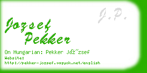 jozsef pekker business card